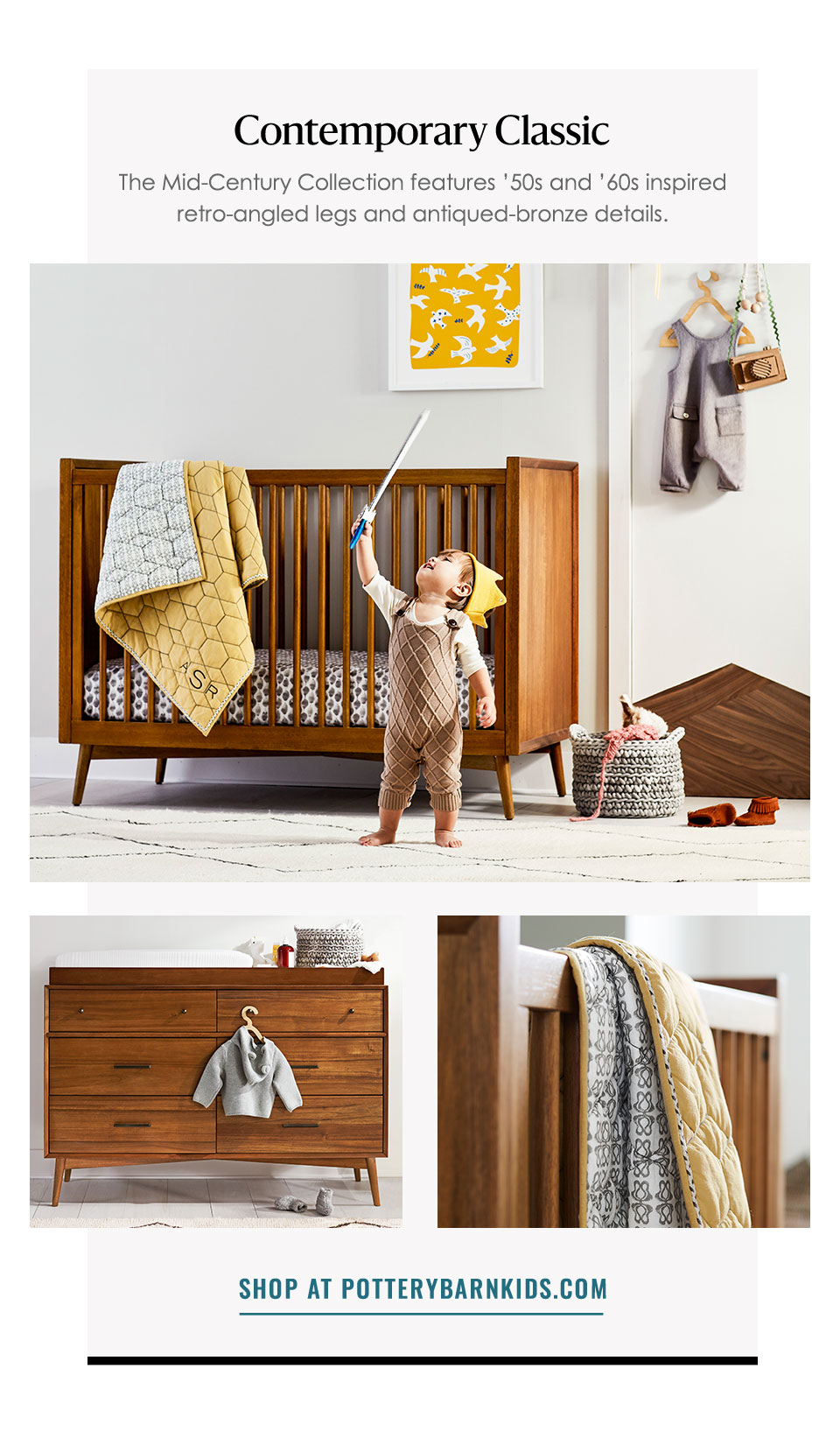Pottery barn kids top mid century crib