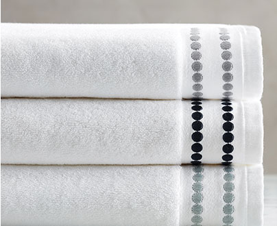 Pearl Embroidered Organic Towels