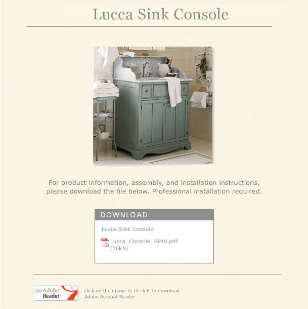 Lucca Single Sink