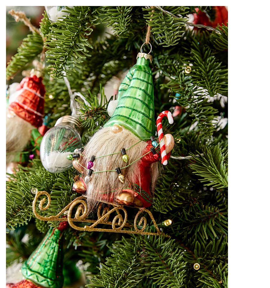 12 Gnome of Christmas Ornament Set