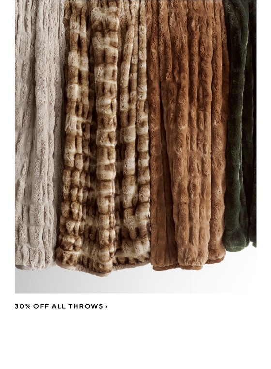 30% Off All Throws