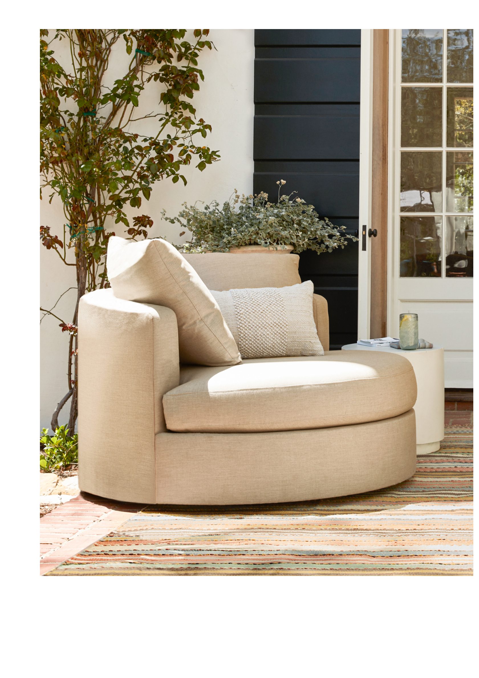 Balboa Upholstered Swivel Armchair