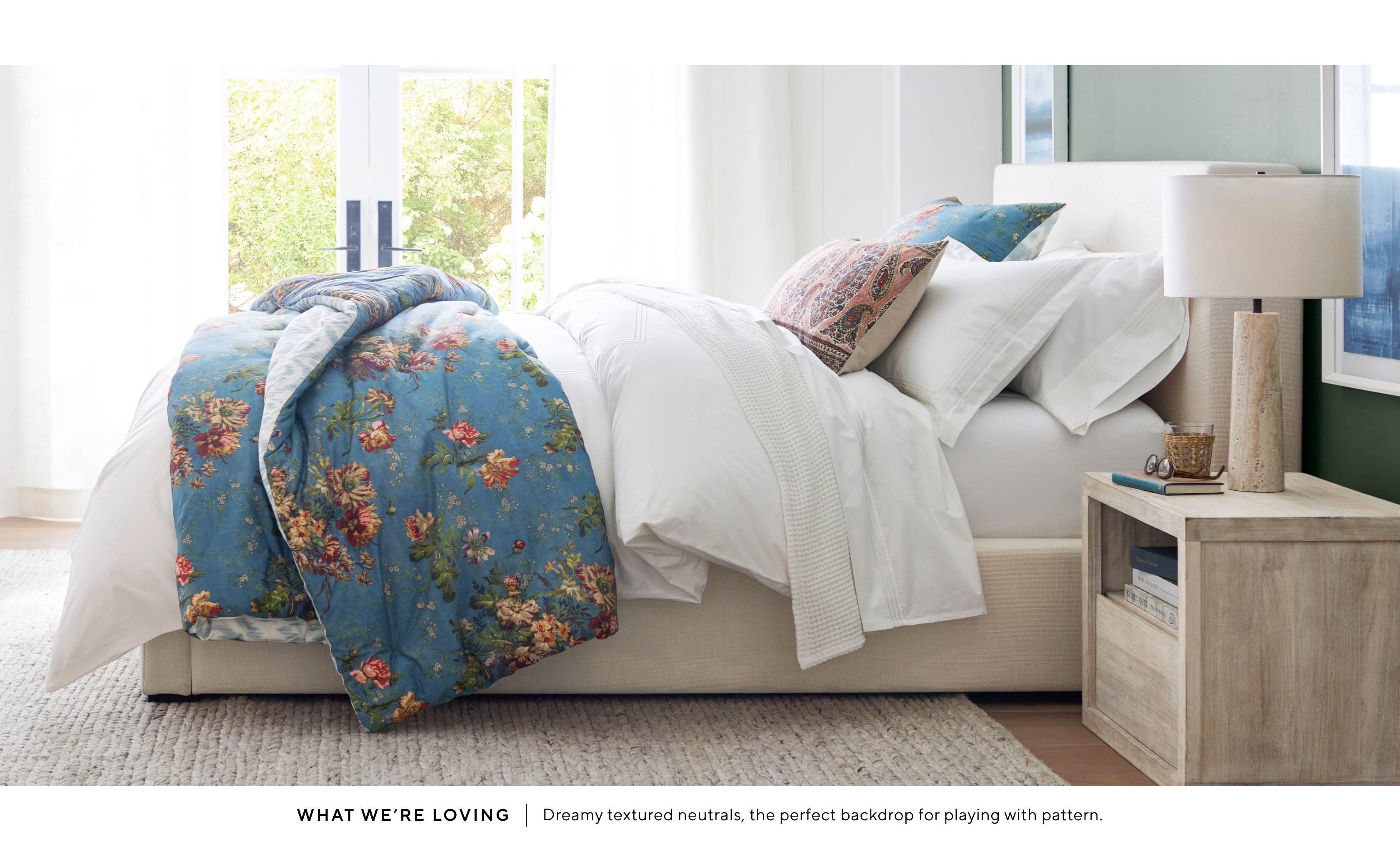 Meadow Floral Reversible Percale Comforter
