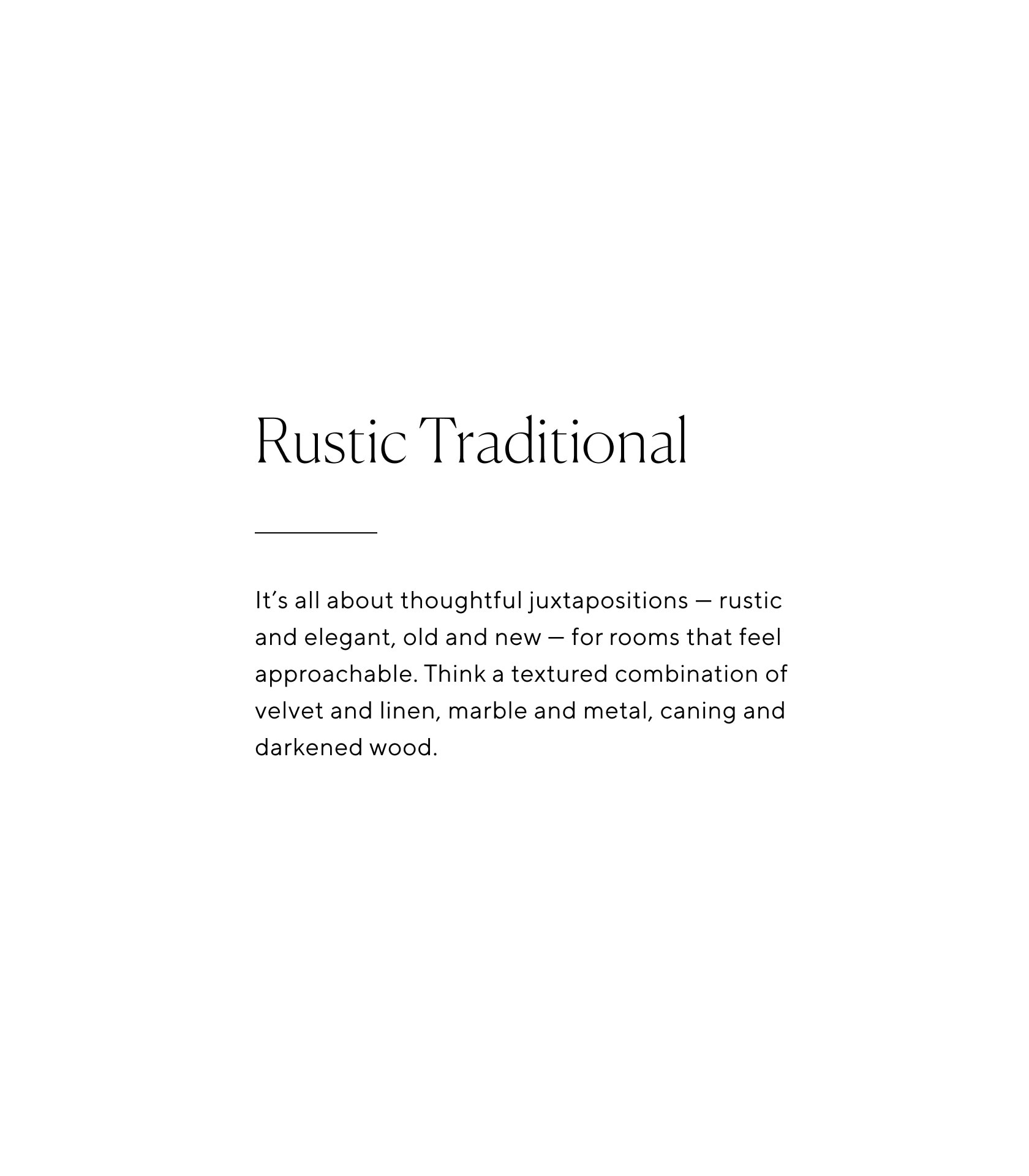 Rustic Traditional