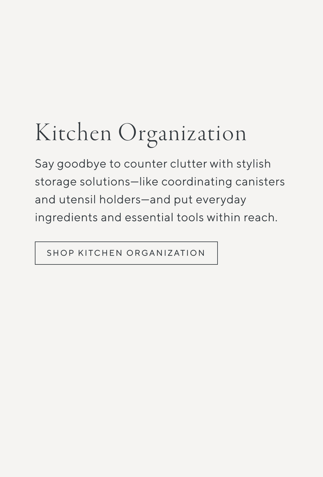 Kitchen Organization