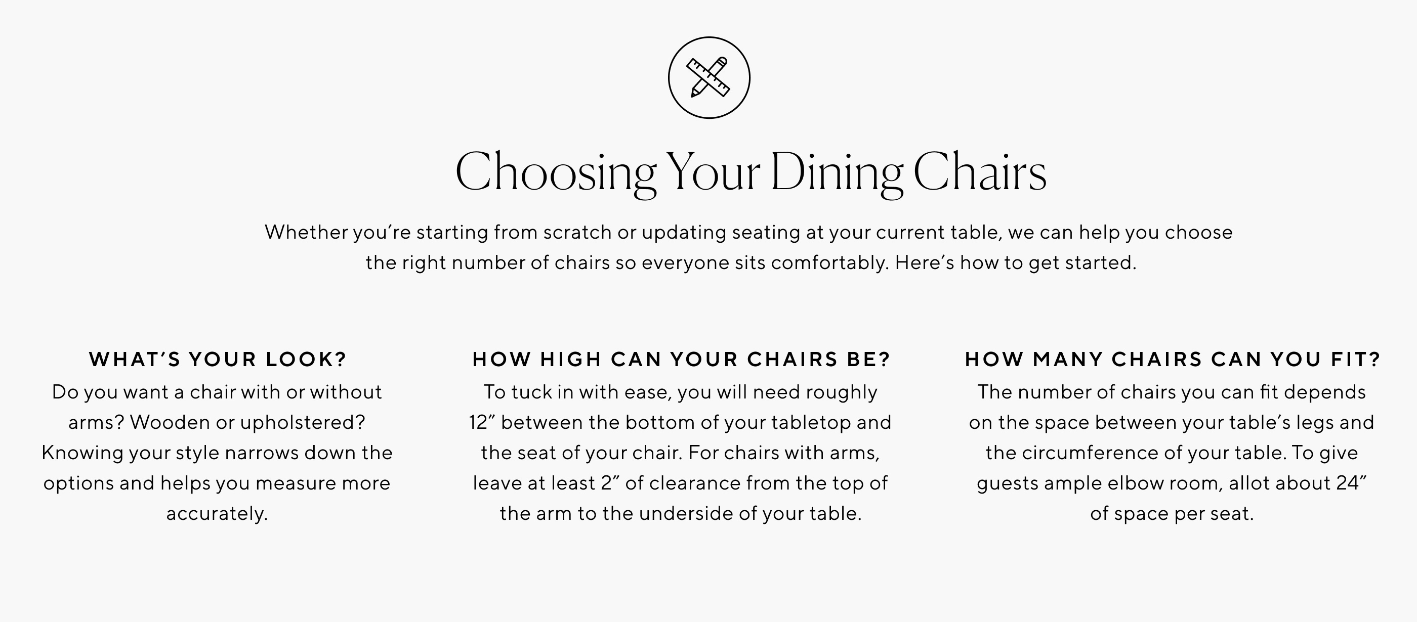 Choosing Your Dining Chairs