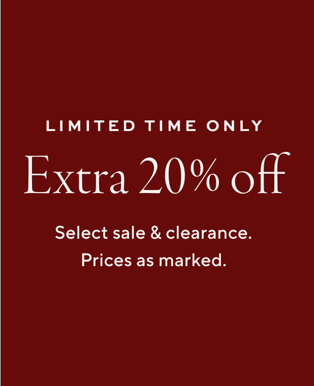 Extra 20% off Select Sale & Clearance 