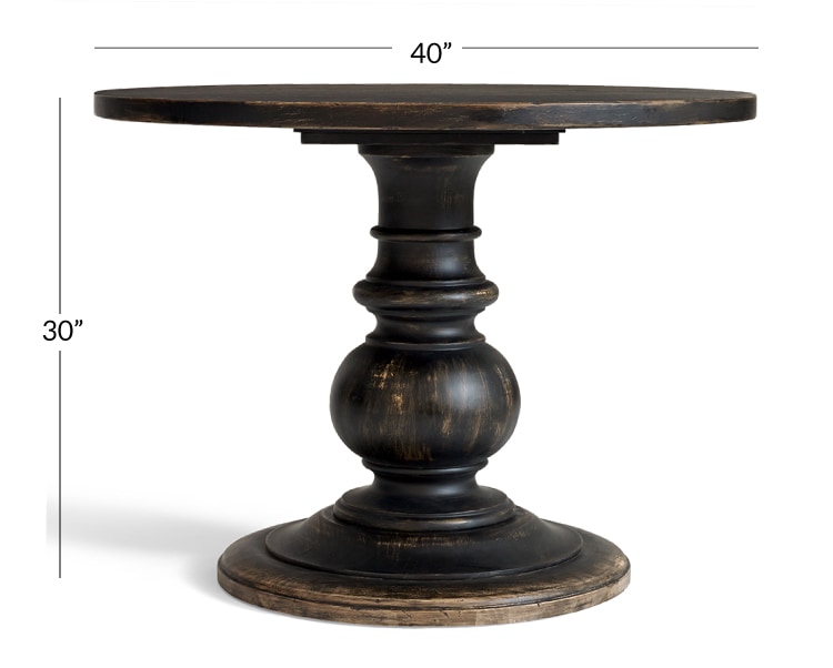 Dawson Round Wood Pedestal Table Pottery Barn