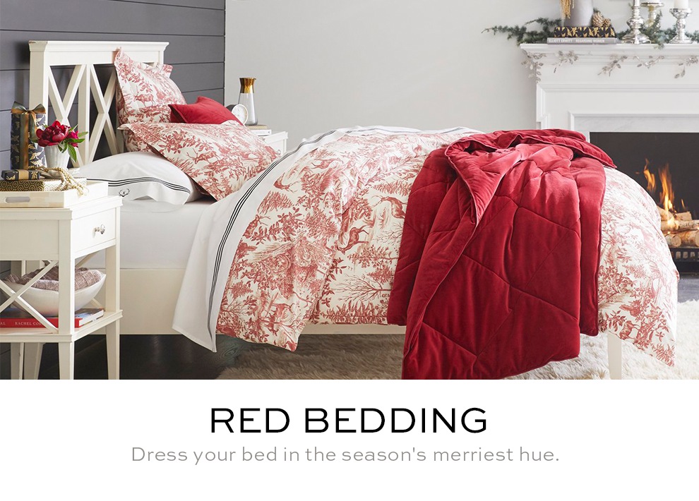 red quilt comforter