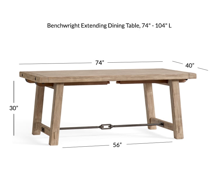 Perfect Pair Benchwright Extending Dining Table with Bench + Aaron