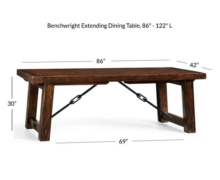 Perfect Pair Benchwright Extending Dining Table + Wynn Chair Rustic