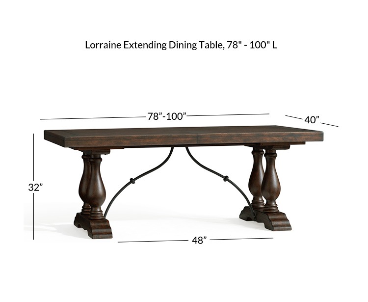 Lorraine Extending Dining Table Hewn Oak Pottery Barn