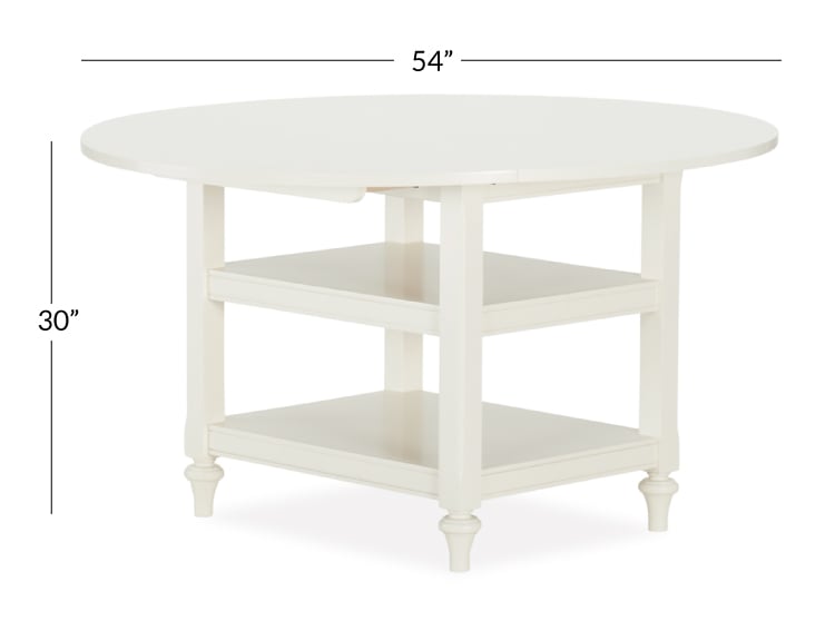 Shayne Round Drop Leaf Kitchen Table, Round Fold Down Table