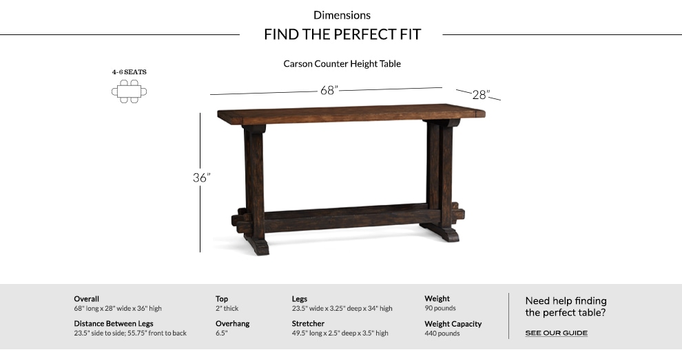 Carson Counter Height Table | Pottery Barn