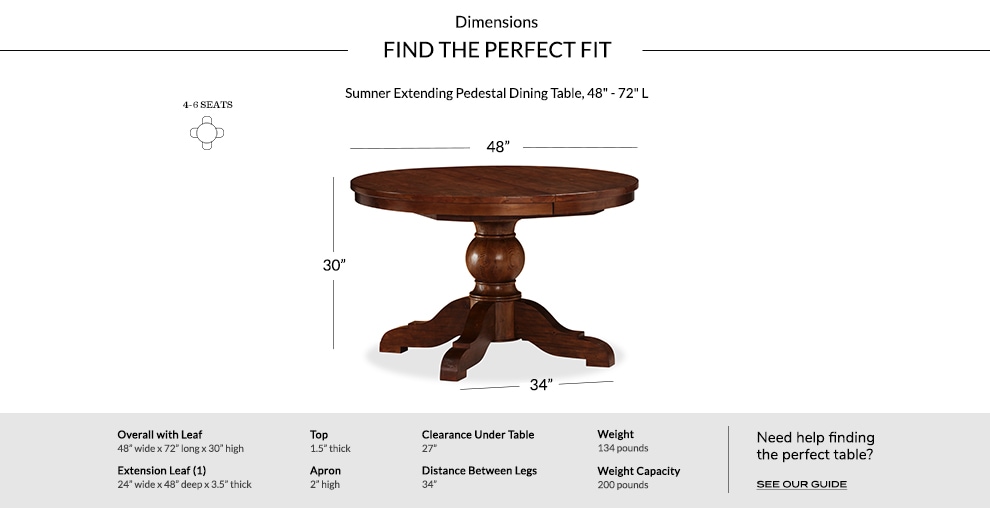 pottery barn kitchen table round extend