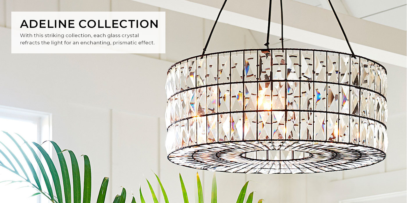 Adeline Lighting Collection Crystal Light Fixtures Pottery Barn