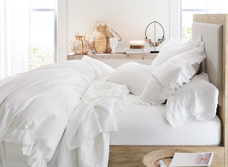 Pottery barn outlet white sheets