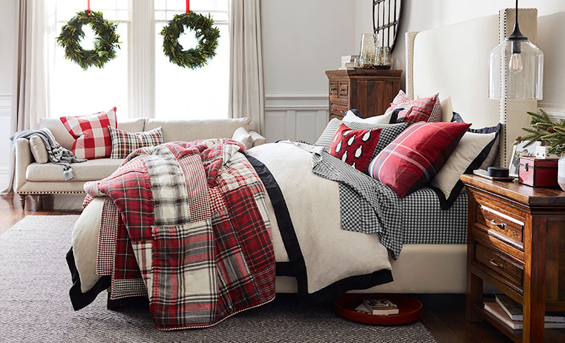pottery barn holiday sheets