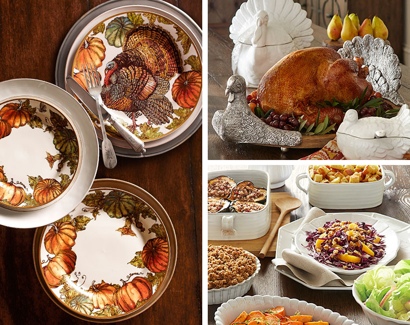 Turkey Serveware for Thanksgiving Pottery Barn