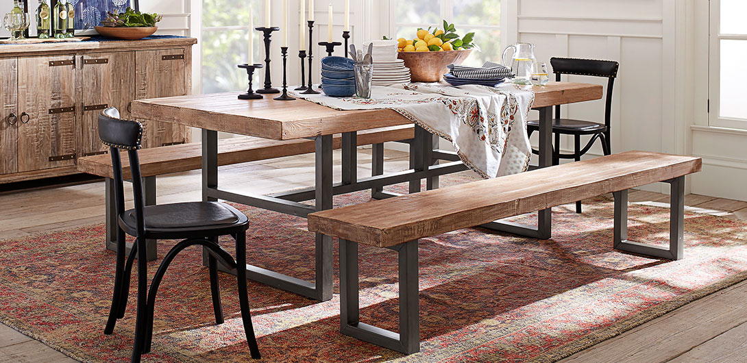 Dining Collection Page Pottery Barn, Dining Room Tables With Bench And Chairs
