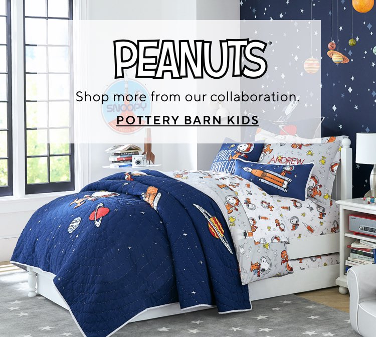 pottery barn peanuts sheets