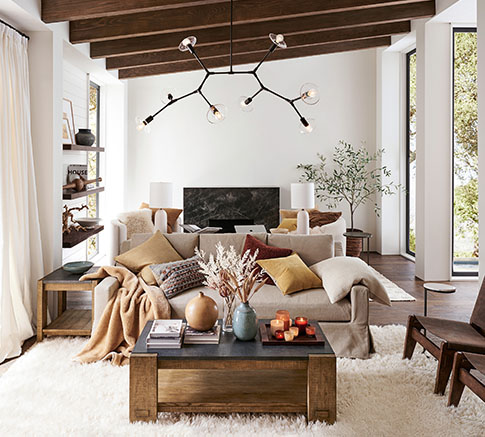 pottery barn living room inspiration