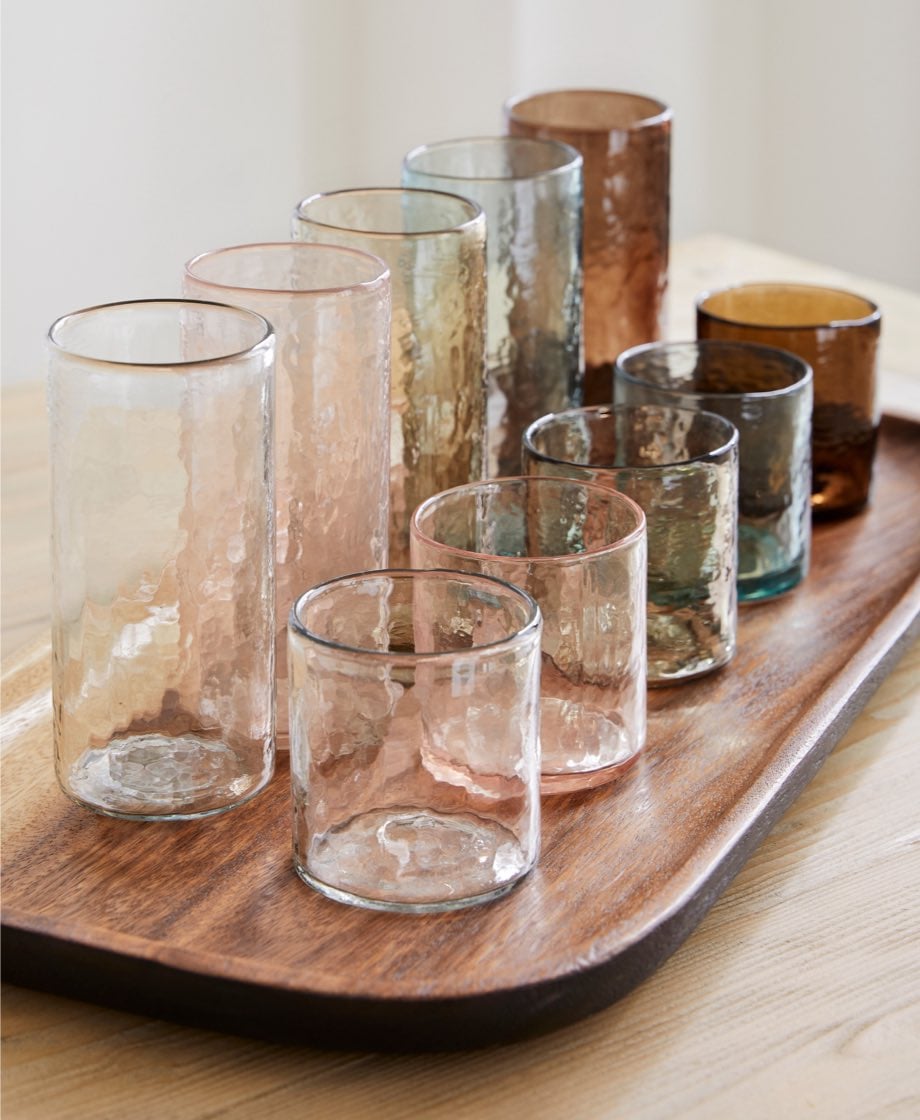 Hammered Glassware Collection