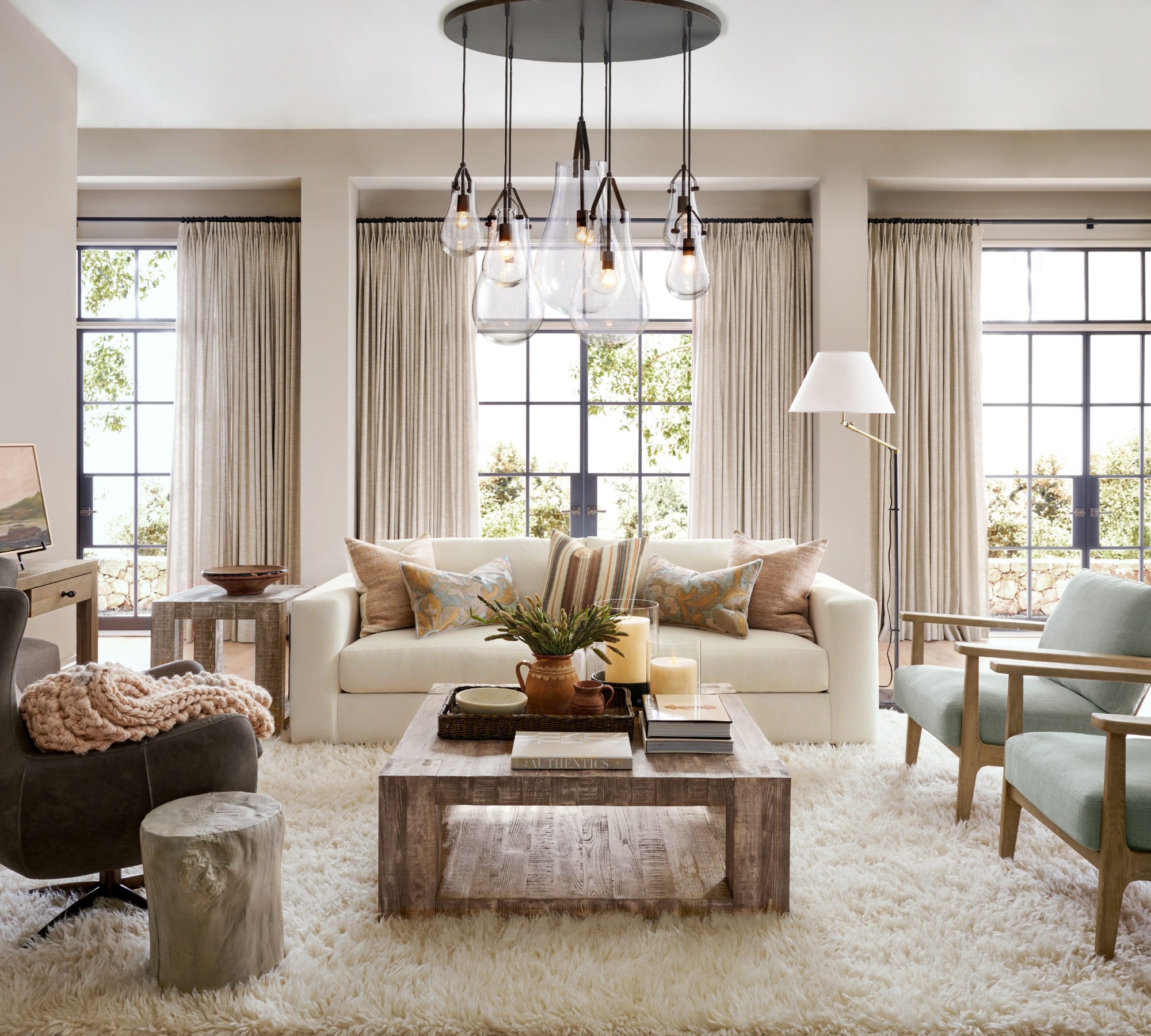 pottery barn living room