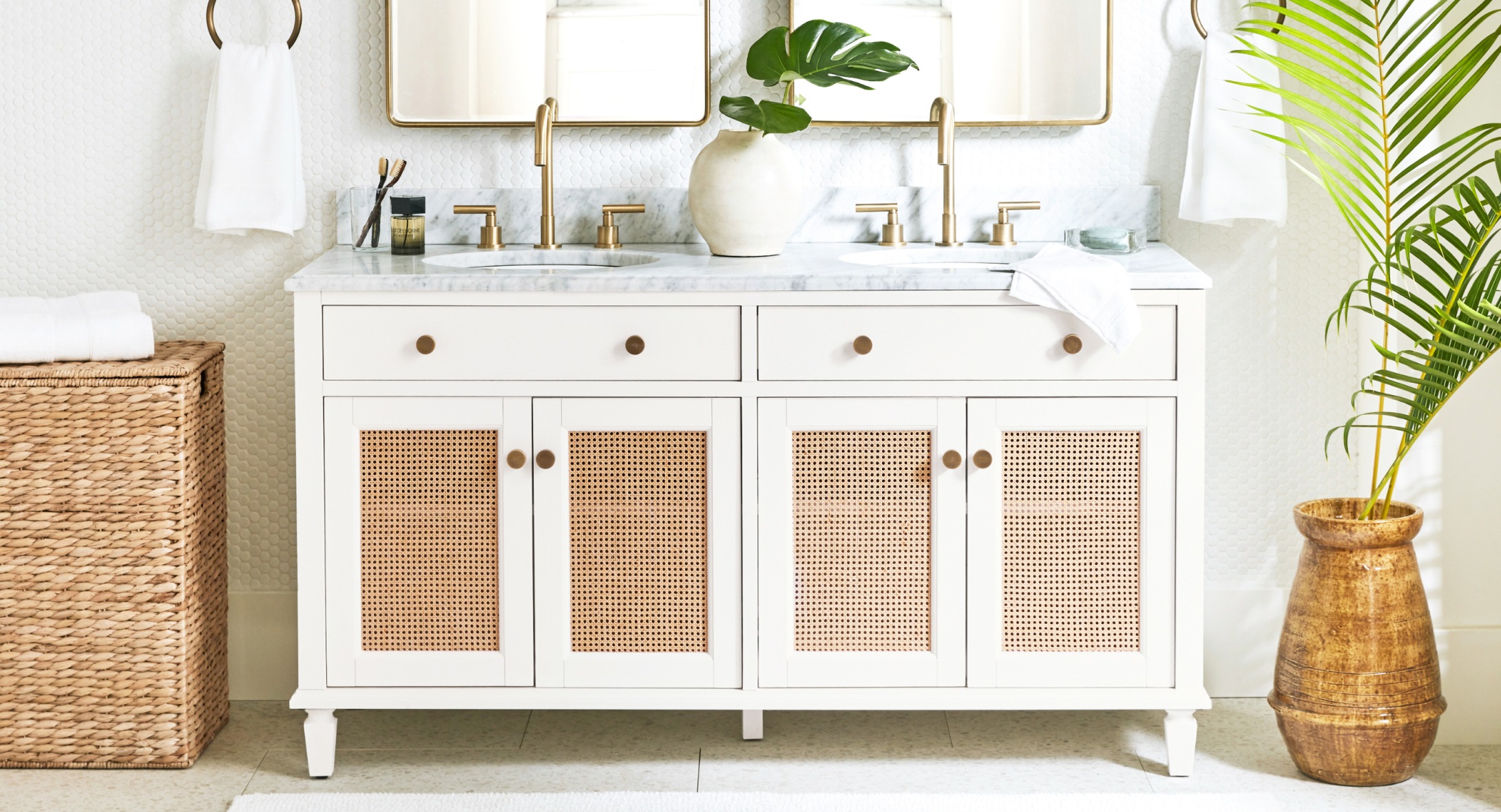 cane bathroom cabinet