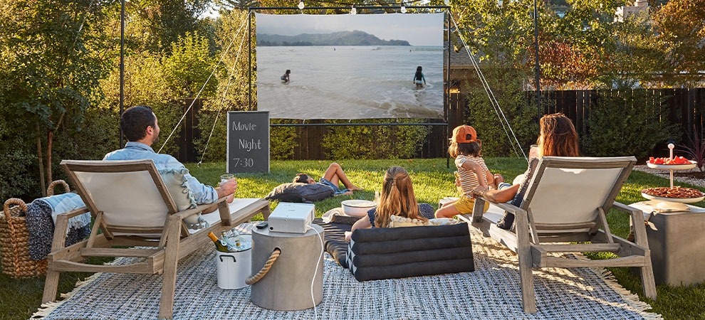 Outdoor Movie Lounge