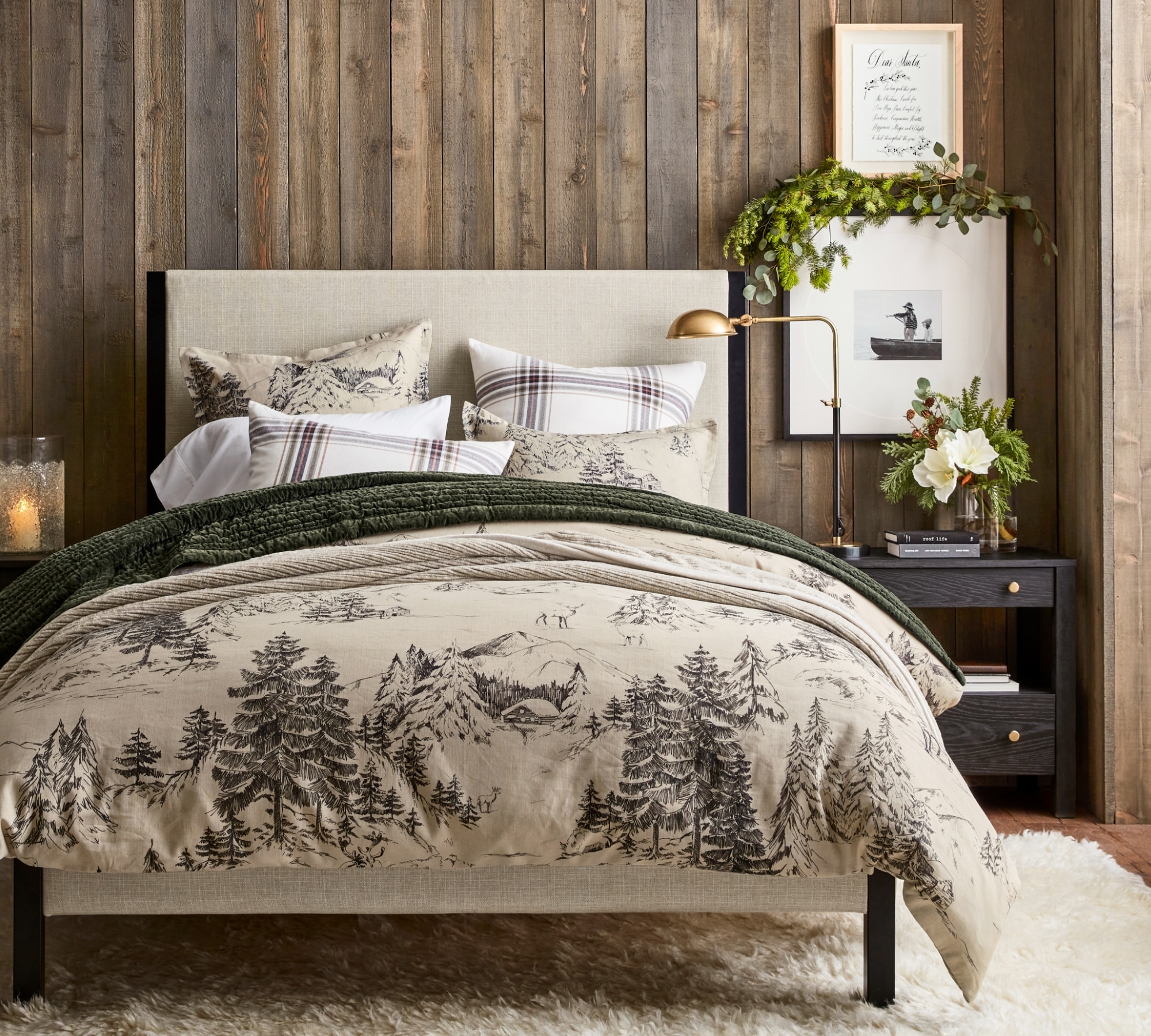 Atwell Rustic Forest Bedroom | Pottery Barn