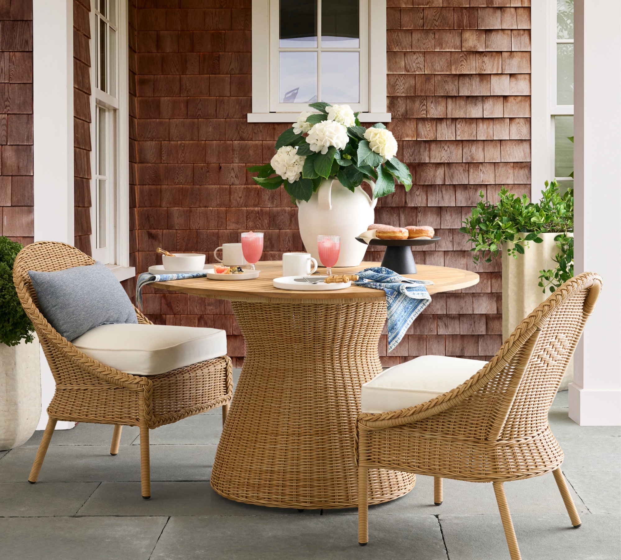 Pottery barn wicker dining chair sale