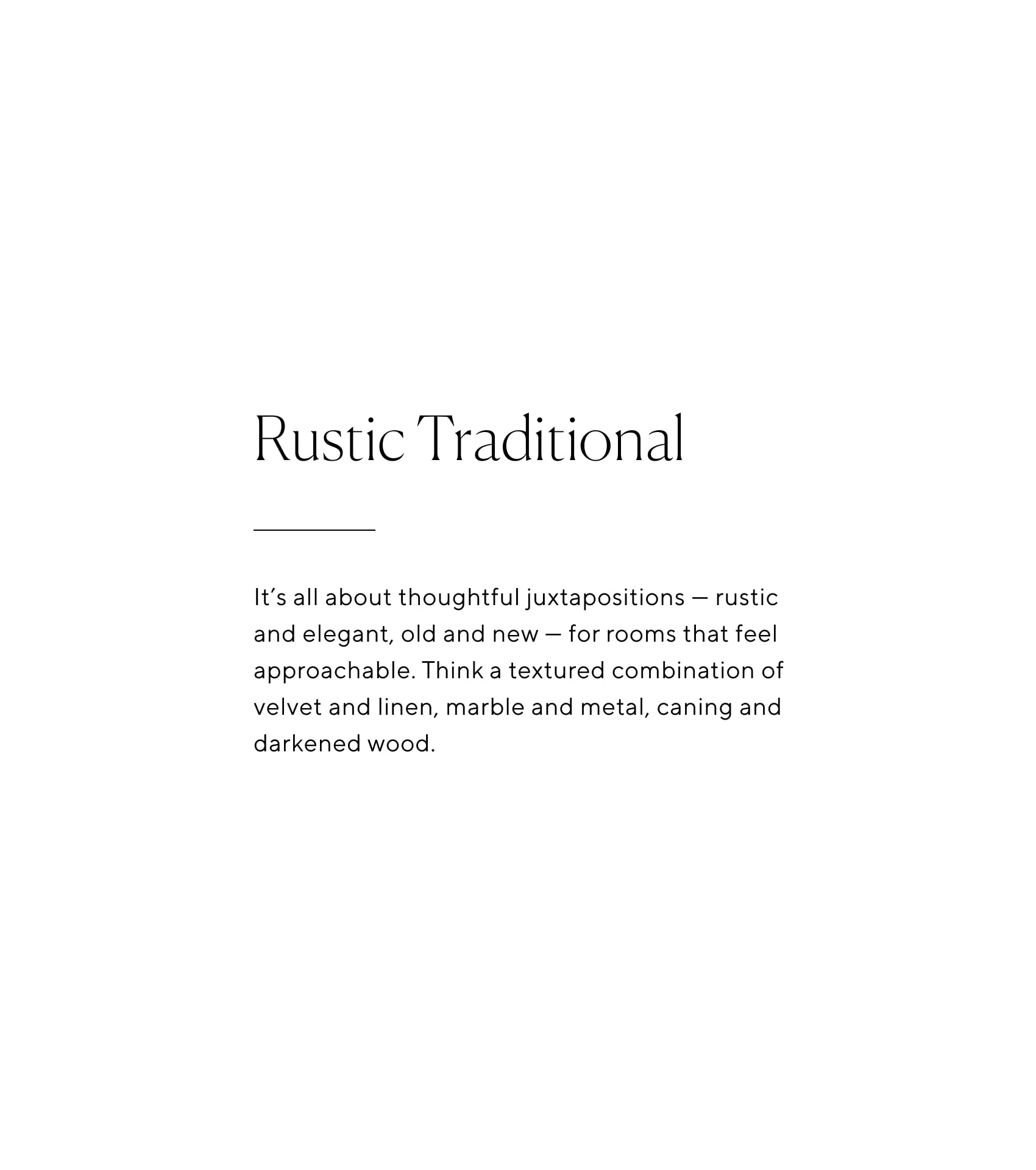 Rustic Traditional