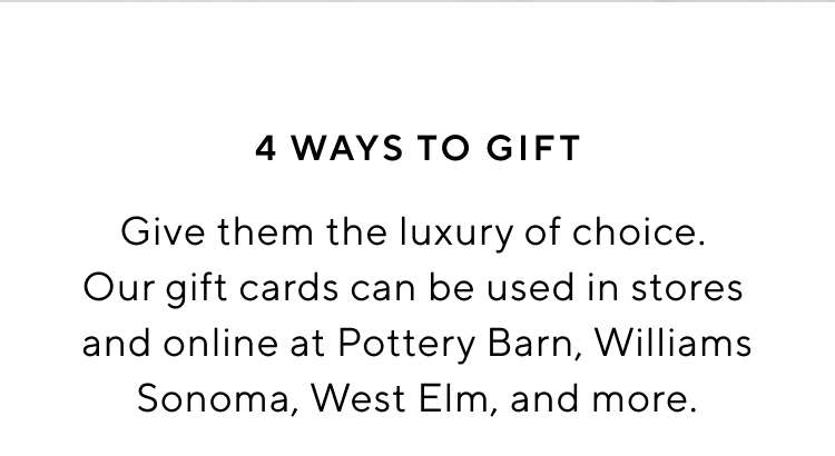 Pottery Barn Gift Cards