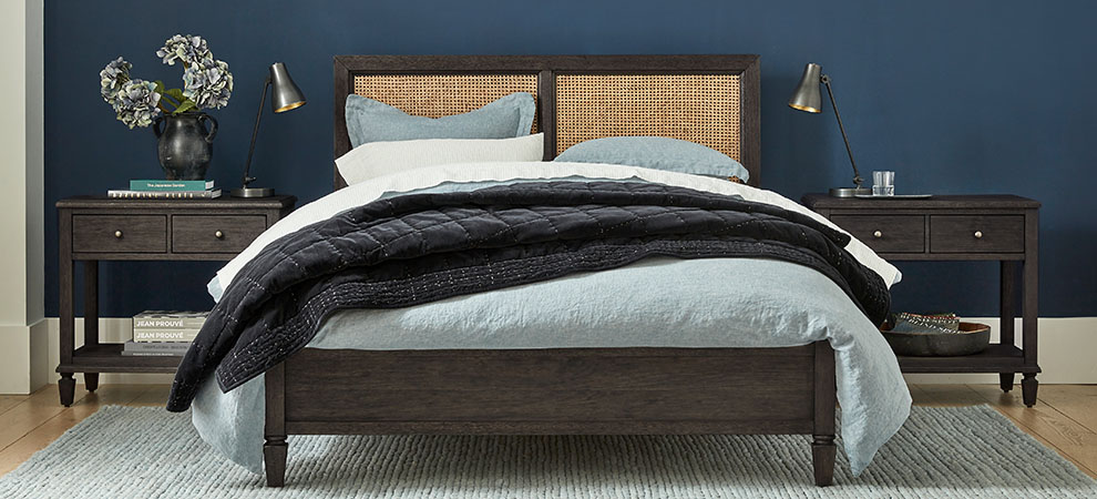 Sausalito Black Linen Bedroom 
