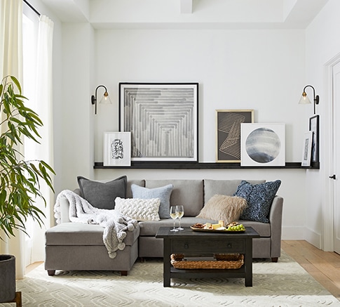 Upholstered Celeste Mateo Living Room Pottery Barn