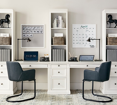 Desks Livingston Double Home Office Pottery Barn