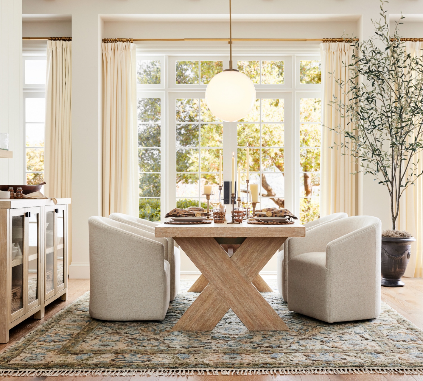 Linen Modern Farmhouse Baldwin Dining Room Pottery Barn