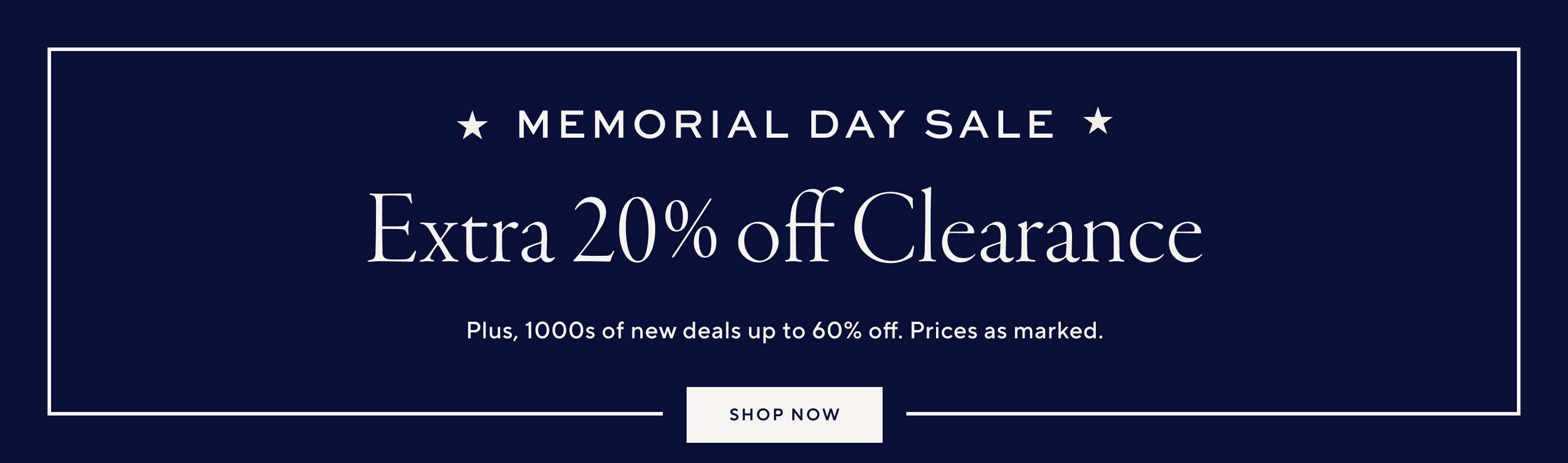 Memorial Day Sale