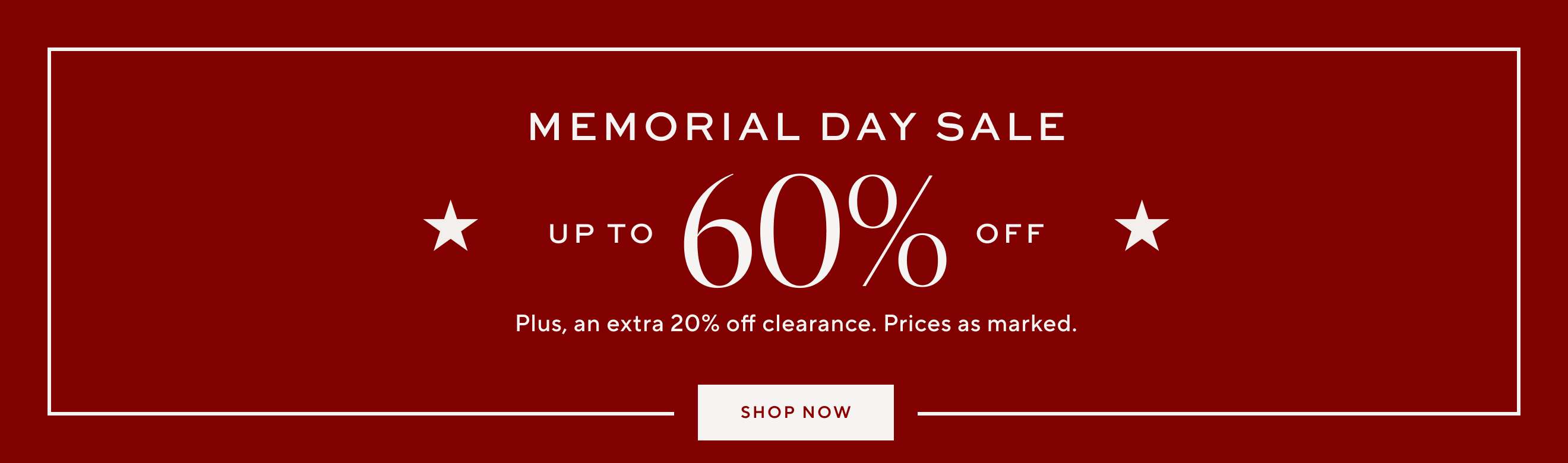 Memorial Day Sale