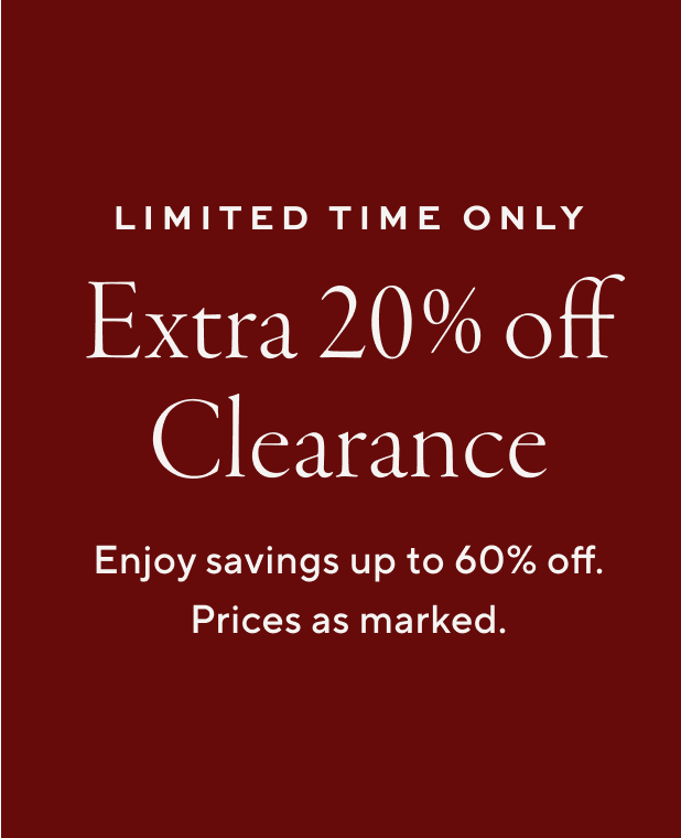 Extra 20% Off Clearance
