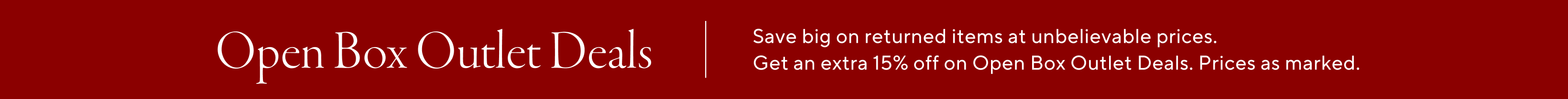 Open Box Outlet Deals