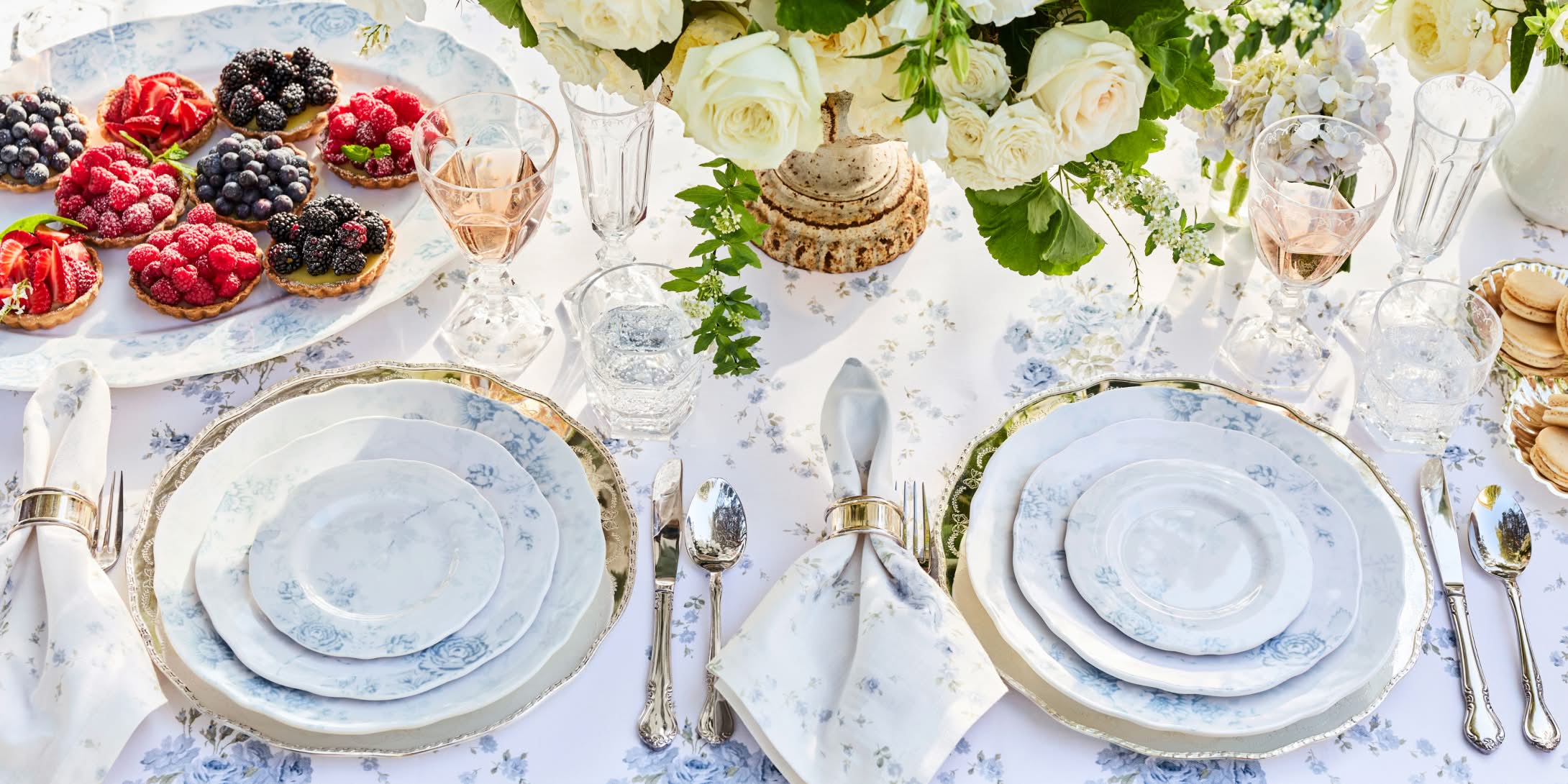 LoveShackFancy Blue Rose Melamine