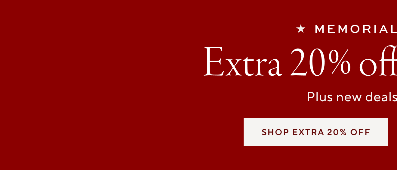Extra 20% Off Select Sale & Clearance