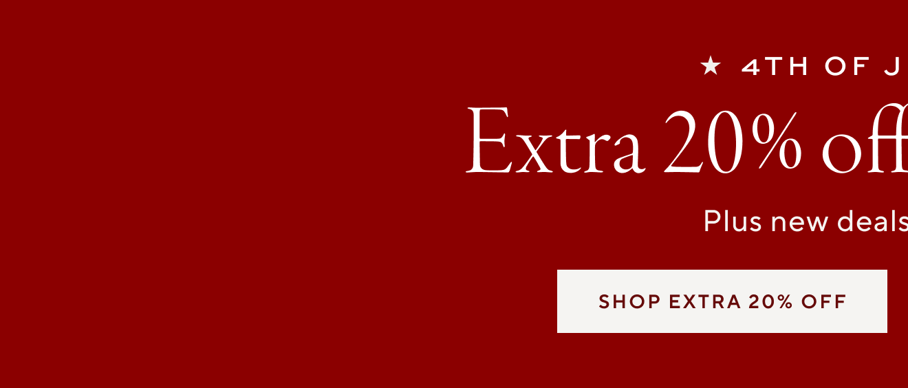 Extra 20% Off Select Sale & Clearance