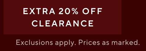 Extra 20% Off Clearance