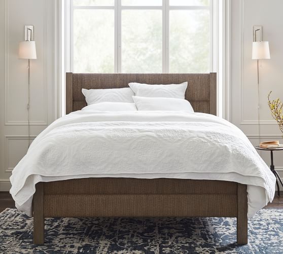 Farmhouse Woven Bed Wooden Beds Pottery Barn