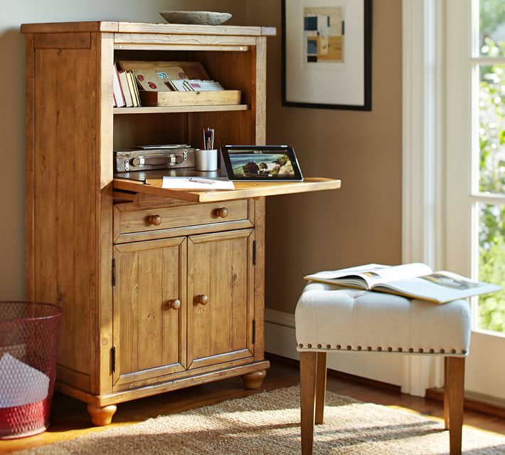 Cortona Office Armoire, Office Desk Pottery Barn