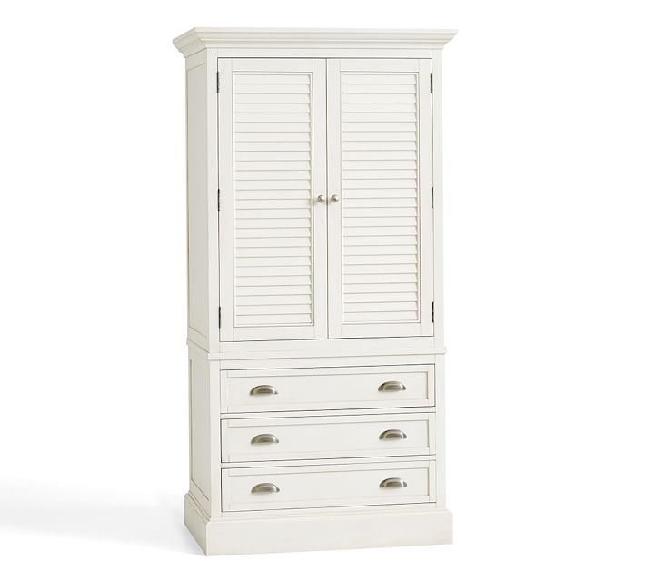Coastal Shutter Armoire Pottery Barn