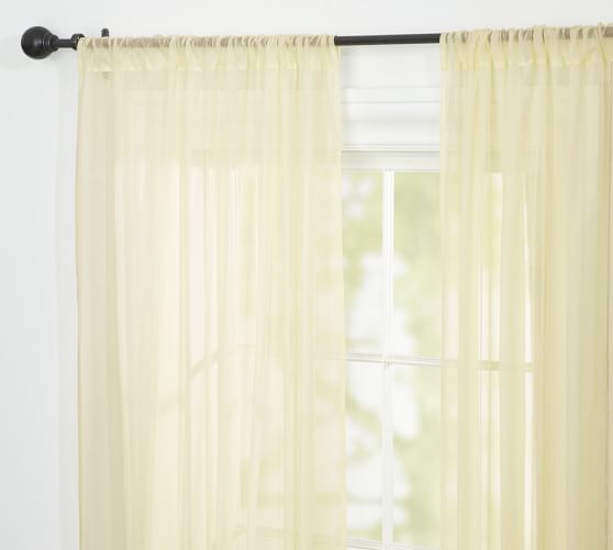 ivory and gold sheer curtains